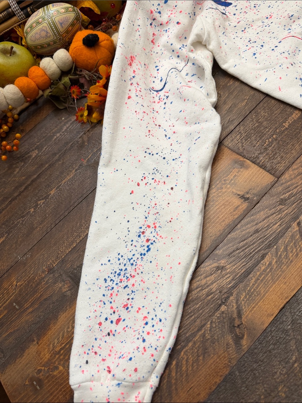 Vintage 80s Florida Manatee Paint Splatter Sweatshirt XL Screen Stars USA - Picture 7 of 11